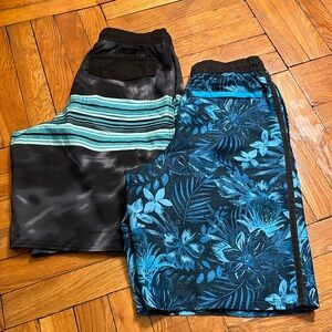 TWO Pacific Scene Men’s Lined Swim Trunks